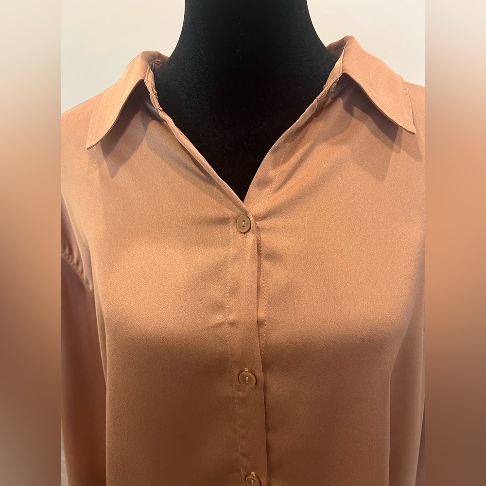 A&F Satin Button Up Shirt